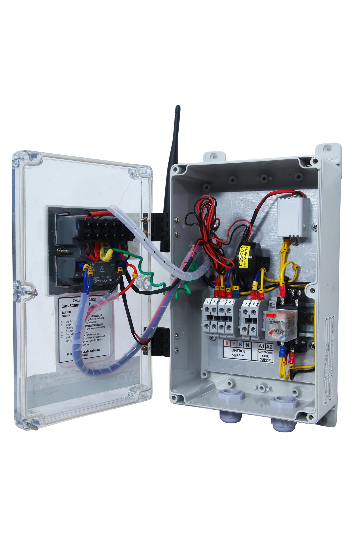 SwiGO SuperSmart Pump Controller with External Antenna for existing 3Ph DOL Starter
