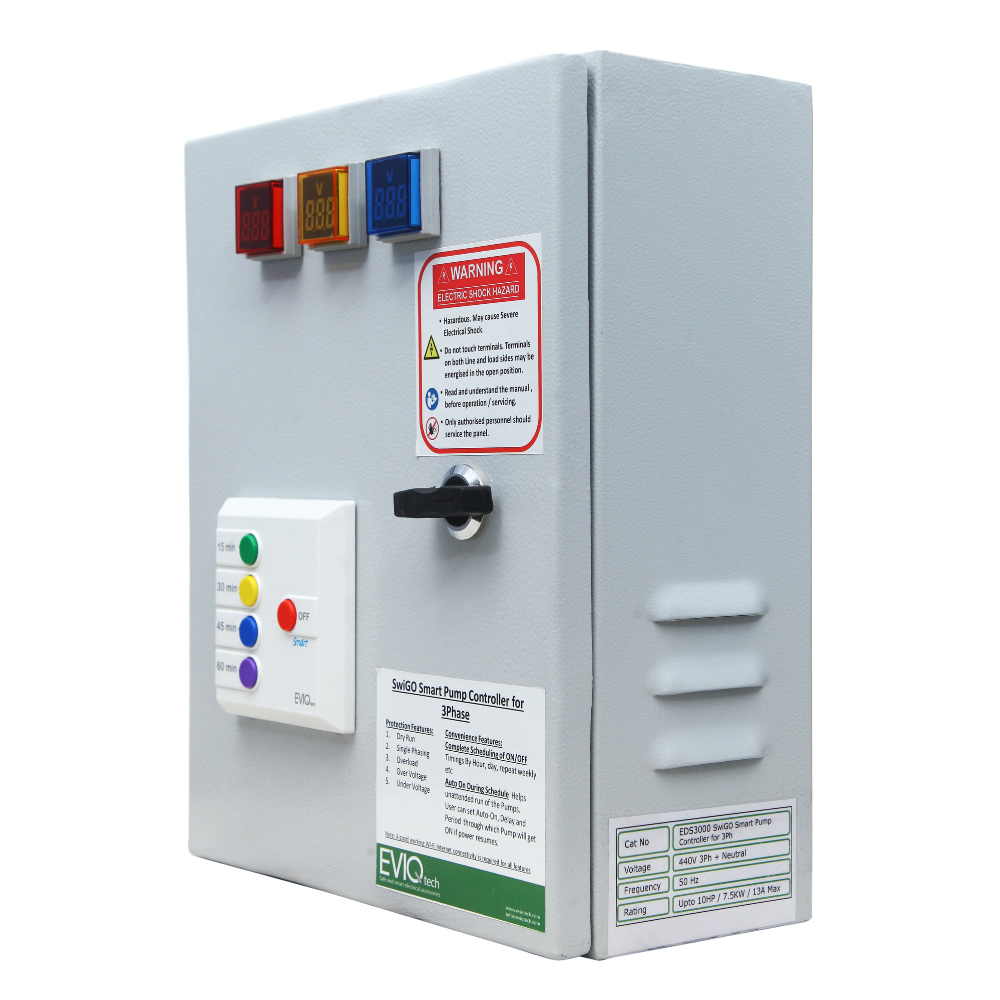Smart Pump Controller for Three Phase pumps - All in One
