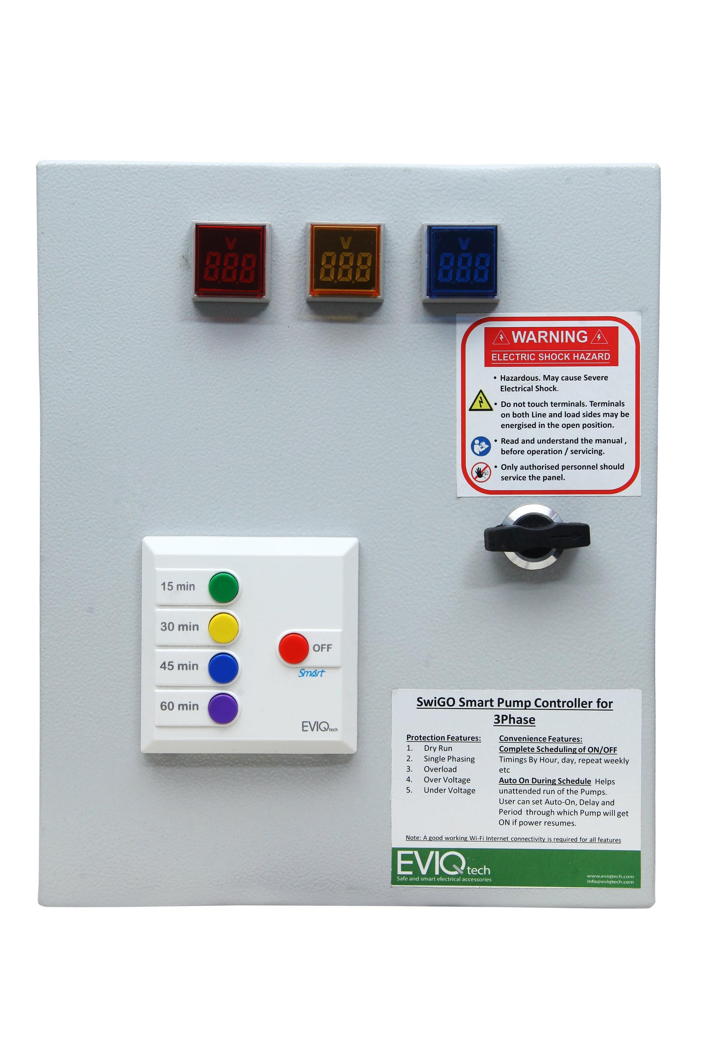Smart Pump Controller for Three Phase pumps - All in One